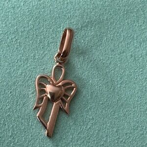 Elegant 925 silver with Rose  Gold overlay Heart Pendant